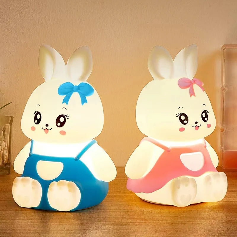Rabbit Night Light,Touch-Sensitive,Chargable with Timer,Ideal for Home Decor,Perfect Gift Choice